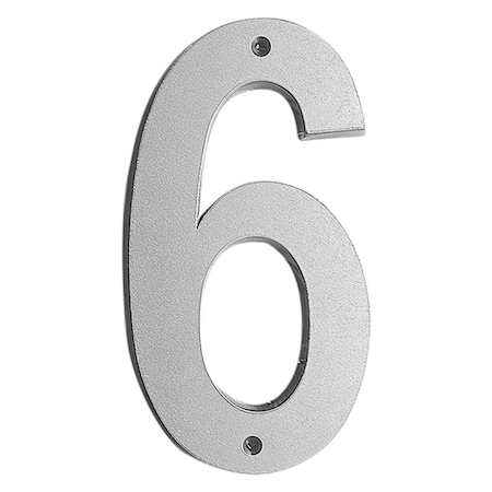 Hy-Ko 6 In Reflective Plastic Number 6, 5PK A30836